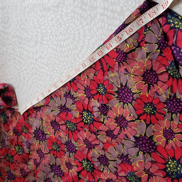 Lularoe Purple and Red Flower Print Lindsay Kimono Cardigan Size L - Picture 9 of 13